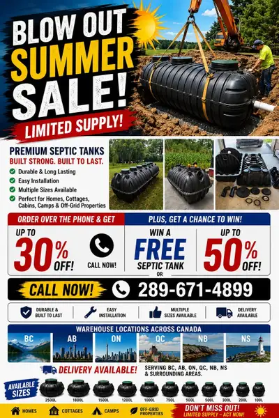 High quality Septic Tanks!! $449, View more