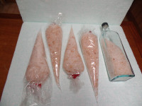 Bags of Pink Bath Salt In Gift Wrapping