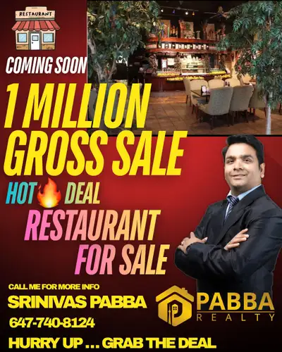 RESTAURANT FOR SALE – HOT DEAL ALERT! 1 MILLION+ Gross Sales | Turnkey Business | Fully Equipped Loc...