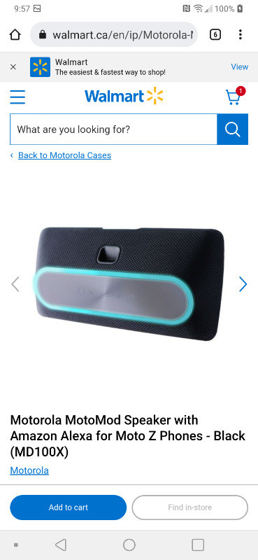 Motorola Smart Speaker for Amazon Alexa. New in box. in Speakers in City of Halifax