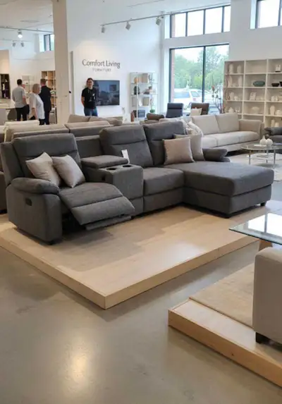 Sectional Recliner Sofa Couch, View more