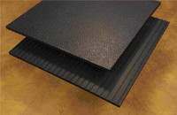 1 Grade 4' x 6' x 3/4" Revulcanized Rubber Floor Mats