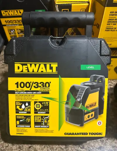 Dewalt 330ft Green Self-Leveling Cross Line Laser Level, View more