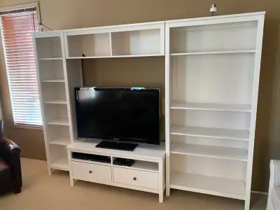 IKEA HEMNES Bookcase set white stain, View more