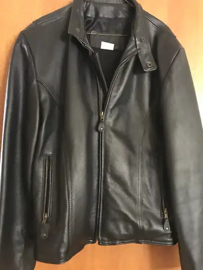 Men's Black Leather Jacket, View more
