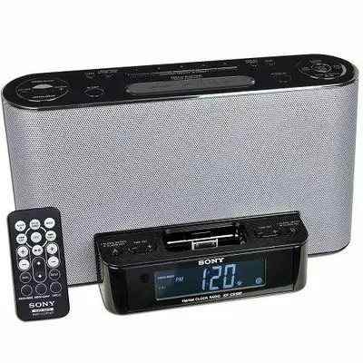 Sony Dream Machine ICF-CS10iP FM/AM Alarm Clock Radio iPhone iPod Dock with remote, used, $59. Conta...