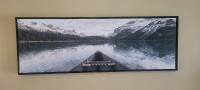 Canoe in Mountain Lake Print (37"/13")