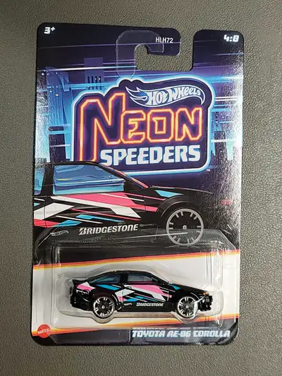 This Hot Wheels Toyota AE-86 Corolla Neon Speeders edition is a must-have for collectors! This strik...