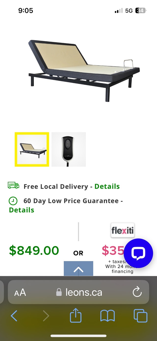 FREE Twin XL Adjustable bed frame Beds & Mattresses Owen Sound Kijiji