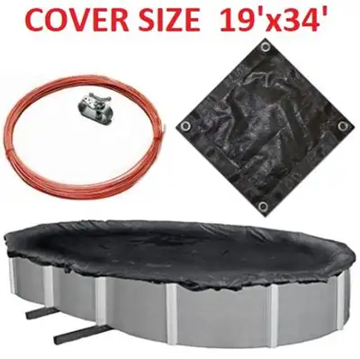 Blue Wave Bronze 8-Year 15-ft x 30-ft Oval Above Ground Pool Winter Cover