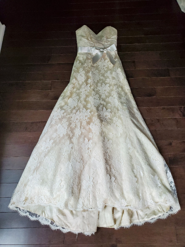 Beautiful Wedding Dress w Veil - Belle robe de mariée avec voile dans Mariage  à Ouest de l’Île - Image 2