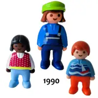 Collection 3 figurines Playmobil, Geobra, Mattel 1990
