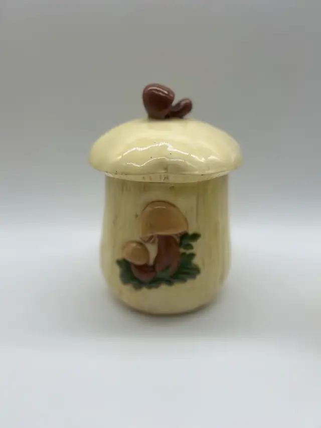Vintage Original Ceramic Mushroom Canister Arnel 63760463473795124