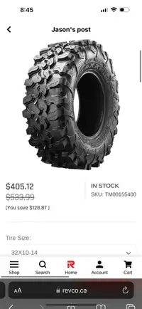 Used maxxis carnivore 32”