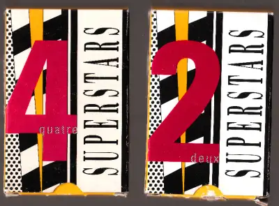 $10.00 pour les 2 paquets superstars no 2 & no 4 superstars no 2 - 53 cartes - 55 a superstars no 4...