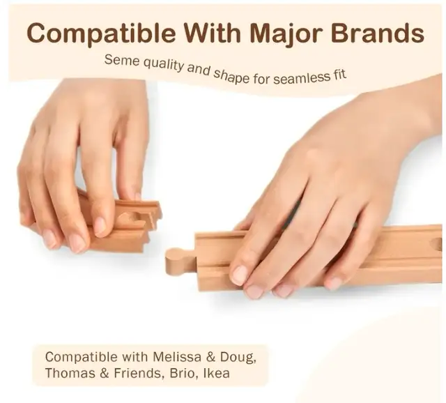 New Wooden Train Track Set 53 pcs in Toys in Oshawa / Durham Region - Image 3