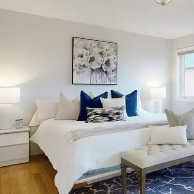 King Platform Bed with Headboard, View more