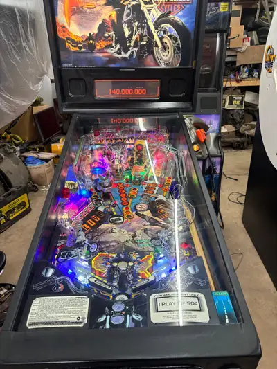 Title says it all! Awesome Harley Davidson Pinball Machine. Arguably home use only since new, cabine...
