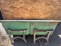 Vintage Cast Iron Sink With Stand!