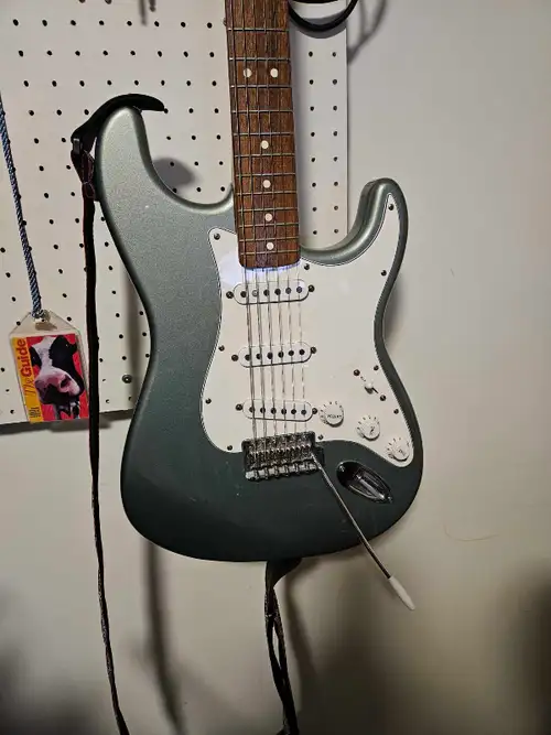 Fender Standard Stratocaster Satin series, 2003, MIM, metallic sage green. Upgraded Custom Shop Texa...