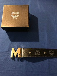 MCM leather belt 