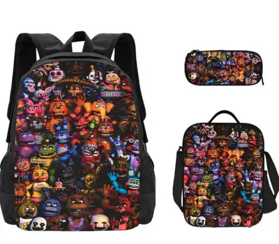 BRAND NEW! 3 Piece Set Cute school backpack set. Features a backpack, lunch bag, and pencil case. Al...