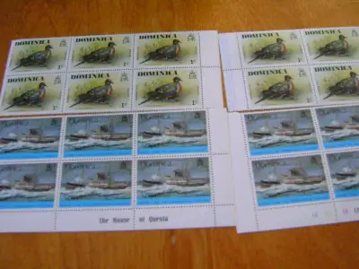 DOMINICA WAS A BRITISH COLONY UNTIL 1978. ALL THESE STAMPS HAVE THE ROYAL MARKING. 1970'S - ALL NEW...