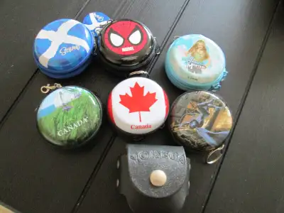 7 YoYo YO YO cases holsters holders vintage rare YOMEGA leather holster Marvel Spider Man DC Comics...