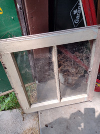 Antique window frame with panes. 75 Years old in GREAT shape.