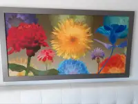 Cadre de fleurs en photo en bois