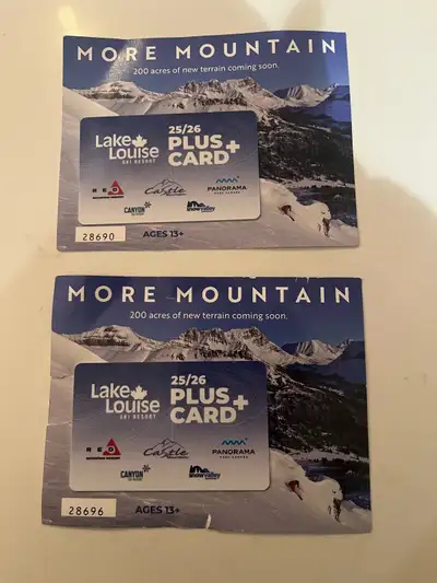 Two Lake Louise Cards - $80 Each, View more
