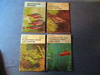 LOT OF 4 AQUARIUM TROPICAL FISH BOOKLETS-1970S-DISEASES-PLANTS+