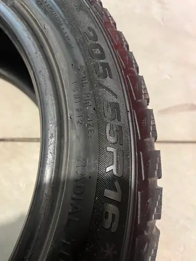 Winter studded tires for sale 205/55R16