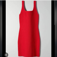 NWOT ARITZIA Babaton  "Mattia" Knit Bodycon Red Dress. Size: XS.