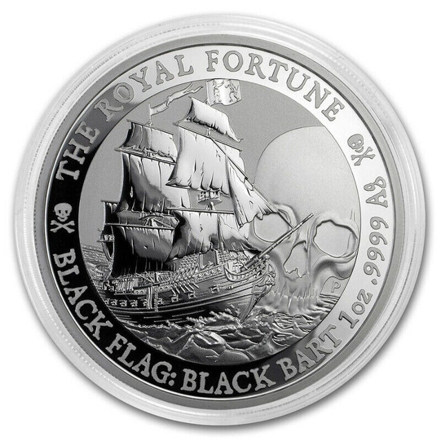 Tuvalu $1 2020 Black Flag Black Bart The Royal Fortune Coin 9999 in Arts & Collectibles in City of Toronto - Image 4