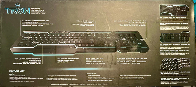 Razor Disney tron legacy gaming keyboard in Mice, Keyboards & Webcams in City of Toronto - Image 2