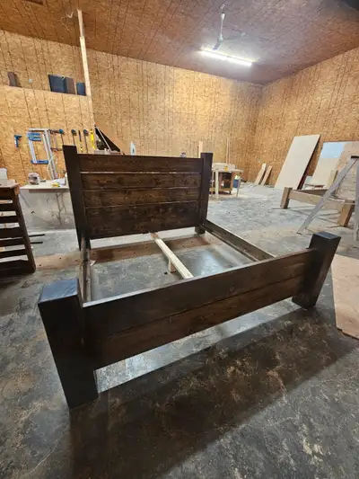 Selling brand new never used custom built King size bedframe..., View more