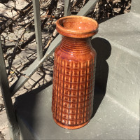 Vintage brown (West German?) mid-century vase for sale