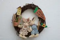 Large "Welcome to my Garden" bunny wreath