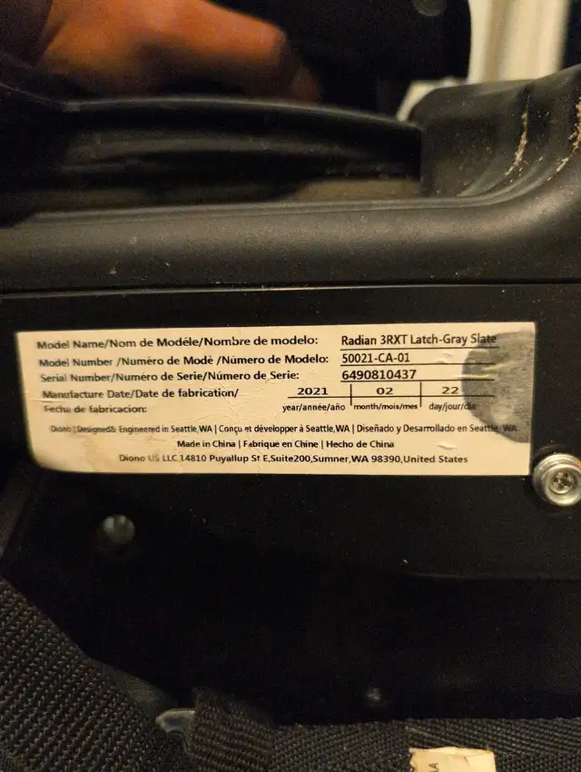 Diono Radian 3RXT Car Seat in Strollers, Carriers & Car Seats in Barrie - Image 4