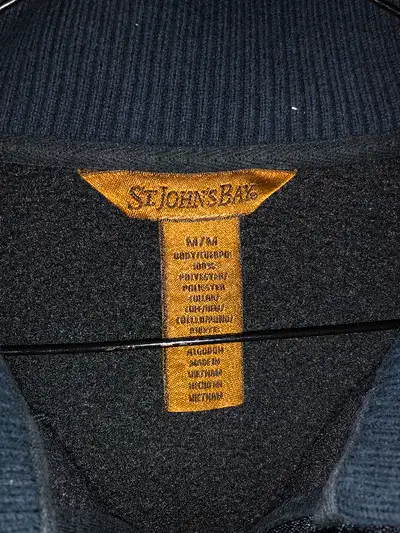St. John's Bay Black Polyester Fleece Men's Jacket Size Medium, View more