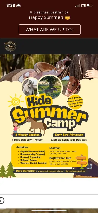 summer camp with horse riding , View more