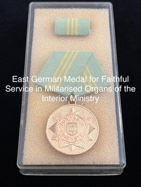 East German Medal for Faithful Service in Militarized Organs of 