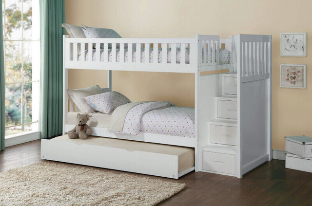 Bunk Bed Central, in stock, solid wood, NEW , from $499 to $1199 in Beds & Mattresses in Tricities/Pitt/Maple - Image 3