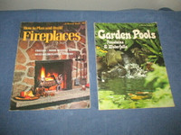 BUILD FIREPLACES & GARDEN POOLS-LOT OF 2 VINTAGE SUNSET BOOKS!