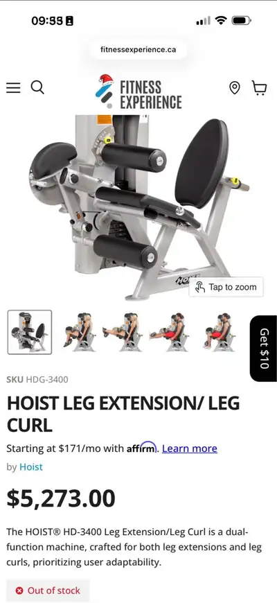 HOIST HD-3400 leg extension leg curl, View more