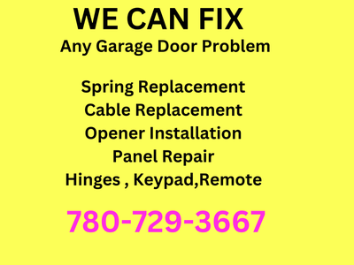 Free Estimate ☎️780-729-3667☎️  Save $$$ Garage Door Repair, View more