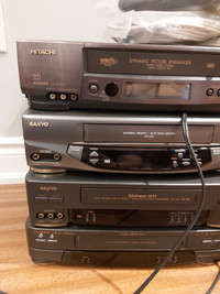 Hitachi, Sanyo, and Fisher VCR