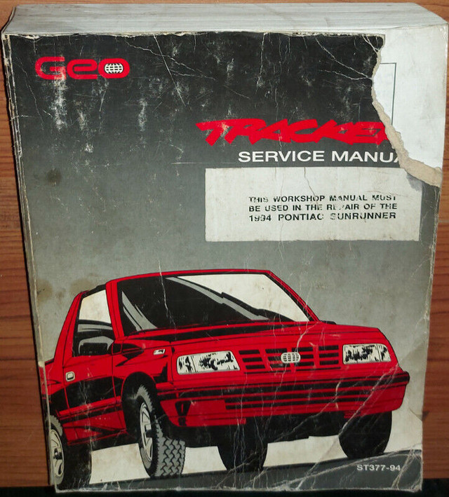 1994 GEO TRACKER Service Shop Manual in Other in Kingston