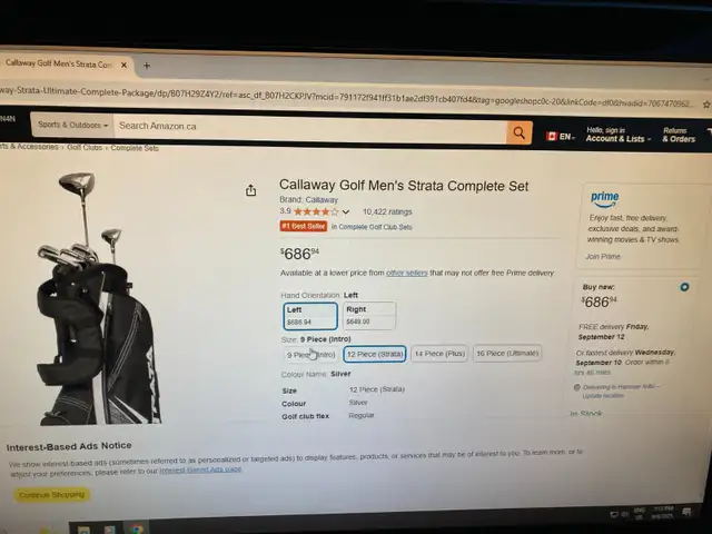 Callaway strata left handed gold clubs in Golf in Owen Sound - Image 4